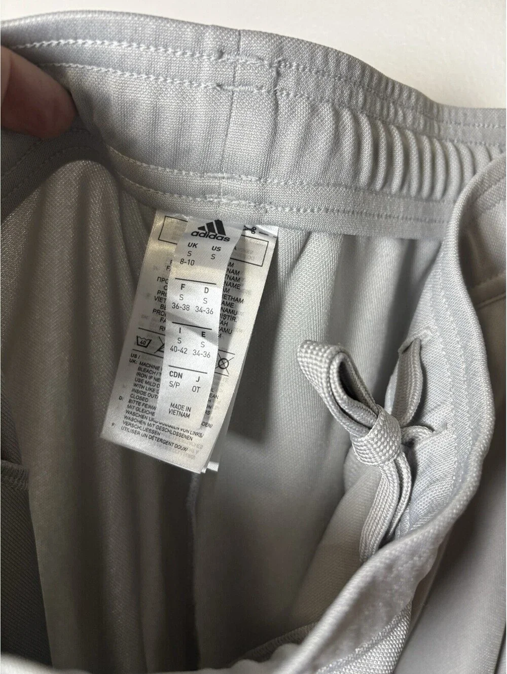 Adidas Tiro Track Pants Gray Black Stripe Athletic Joggers Size Small
